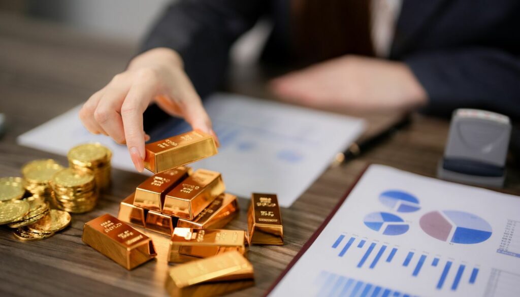 Adding gold to your retirement portfolio can spread out your investments Adding gold to your retirement portfolio can spread out your investments