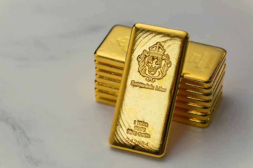 Various Goldco gold and silver products including coins and bars
